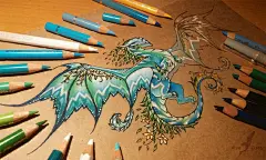 俄罗斯画师AlviaAlcedo彩铅手绘设计的一些神兽。美腻~！！碉堡了~