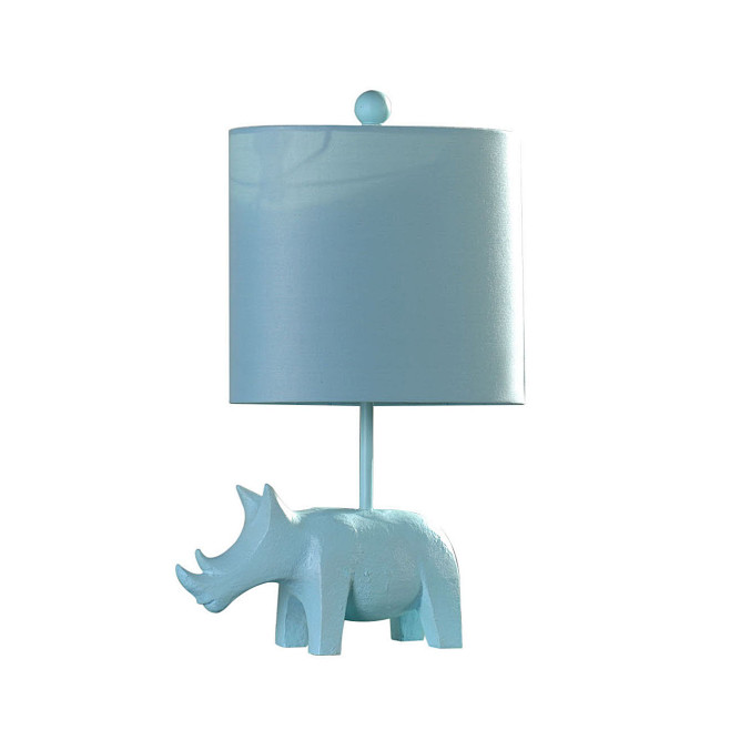 出口北欧创意彩色小象树脂台灯简约现代儿童...