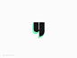 Letter Y green y type logo letter