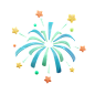 Fireworks Shape  3D Icon