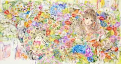 日本画手_夜汽車的插画作品，结合了欧式洛可可风格，画面有种凌乱美啊！完整版地址：O王国绘画学院 - 插画培训 插画网络课程 绘画网络班 绘画速成班 绘画培训