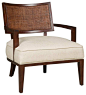 Hooker Furniture Brookhaven Upholstered Accent Chair in Cherry transitional-armchairs