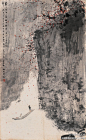 傅抱石《秋风吹下红雨来》--- 傅抱石先生的作品画意深邃，章法新颖，善用泼墨、渲染等法，把水、墨、彩融合一体，达到淋漓蓊蔚、气势磅礴的效果。