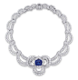 Lot 1736 – A SAPPHIRE AND DIAMOND NECKLACE-BROOCH, BY CARTIER@北坤人素材