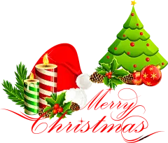 圣诞树 帽子 蜡烛 圣诞节 节日元素免抠png图片壁纸