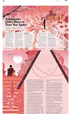 给纽约杂志画的一月刊♥️faousonthefamily关于家庭争论版面，谢谢艺术总监BrianMellema！给予的巨大自由创作空间这张有点像#情人节快乐#插图，但是昨天忘记了发了～只能祝福大家元宵节快乐啦#吴和平Luo##遇见艺术#​​​