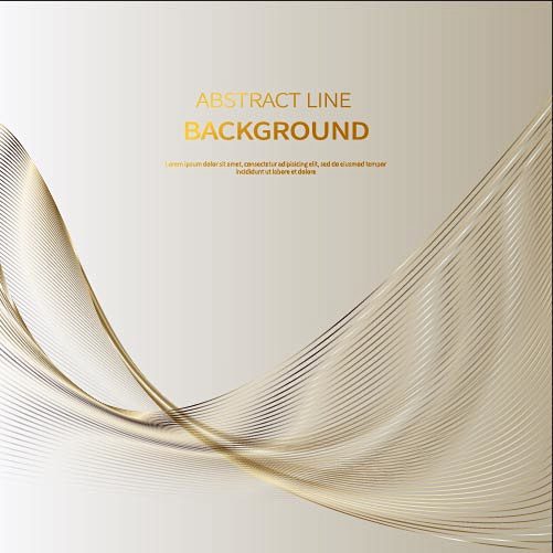 金色曲线背景底纹花纹化妆品线条线条海报广告eps设计ai矢量素材广告