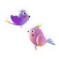 3D立体小鸟1
