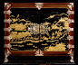 17th Century Japanese Export Lacquer Cabinet with Depiction the Dutch Tradepost For Sale at 1stDibs