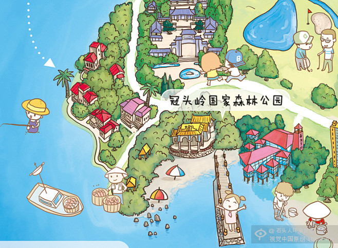 q版地图74q版北海74手绘地图