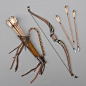 Make a Bow and a Quiver full of Arrows - fantasy set, patterns in two sizes: 