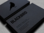 Blackbird Business Card Design - Black print on black paper... this is business card love.: 