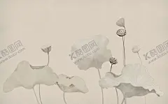 水墨荷花 【酷图网】荷花,水墨荷花,国风荷花,国画荷花,中国风荷花