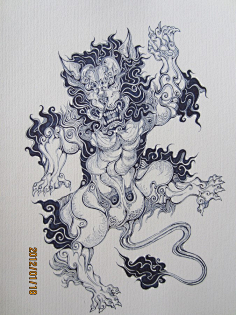 北京纹身穿孔tattoo采集到神兽 山海经