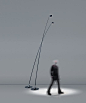 "Sampei", a floor standing pendant light by Davide Groppi