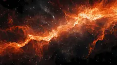 点击来源直接获取大图文件 |一幅引人入胜的由人工智能生成的星云太空背景图，包含天体细节。天体。插画