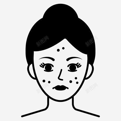 痤疮美容面部皮疹高清素材 痤疮 皮疹 皮肤 美女 美容 问题 面部 icon 图标 标识 标志 UI图标 设计图片 免费下载 页面网页 平面电 ...