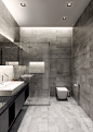 modern gray bathroom
