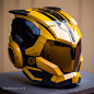 AI 生成的超级英雄摩托车头盔 - 普象网
