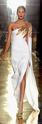 Modern Goddess - Glamour Gown - Georges Chakra white and gold gown