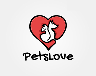 PetsLove标识欣赏 宠物店logo...
