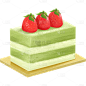 食物插画素材贴纸-蛋糕