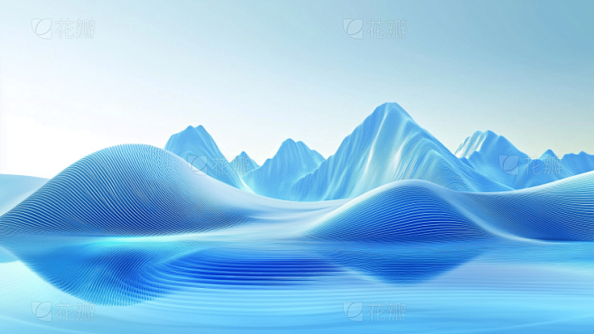 背景系列科技风曲线山水背景