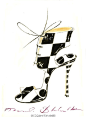 Manolo Blahnik 高跟鞋设计手绘图~~