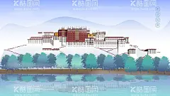 城市地标建筑插画手绘  - 源文件下载【酷图网】城市,地标,建筑,插画,手绘
