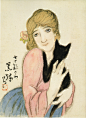 TakehisaYumeji-1921-Ten_Themes_of_Woman_Black_Cat