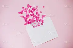贺卡,空的,纸,五彩纸屑,粉色,废金属,事件,边框,环境,信封