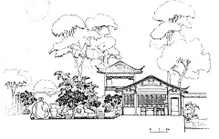 中国古典园林剖面图