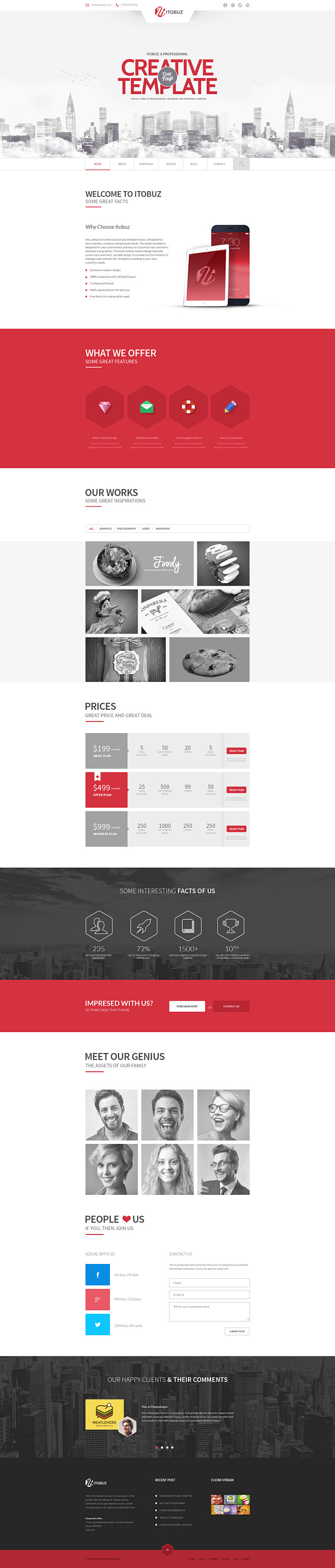 Itobuz One Page PSD ...