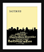 Baltimore Skyline Typography Print Poster Map by JustPrints, $12.95