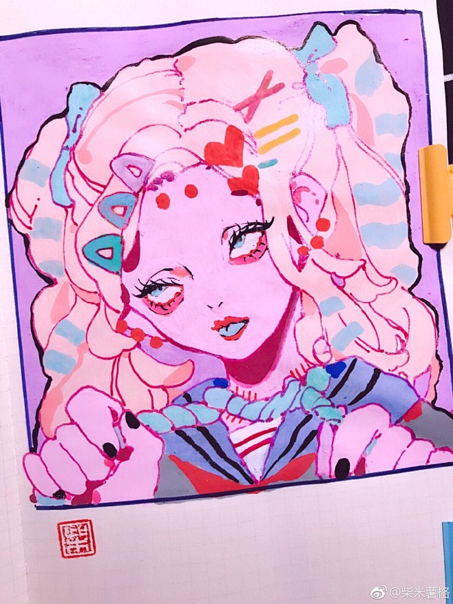 18:34:47柴米薯格的微博_微博c-插画黑白_yalen同采自weibo