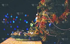 夜晚,光,新年前夕,2018,包装纸,背景虚化,贺卡,新的,水平画幅