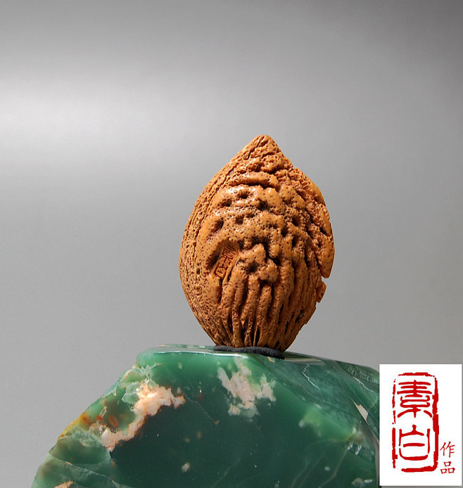 桃核雕刻素白作品之齐天大圣Ⅱ附过程看图桃核雕刻吧百度贴吧