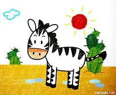 儿童油画棒图画作品