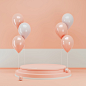 3d-rendering-pink-podium-with-bunch-balloon-product-display_272415-31