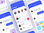 Chat interface icon ux ui design app