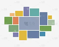 拼贴16个相框，照片部分或图片。