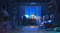 Room, Arseniy Chebynkin : Background created for "Love, Money, Rock’n’Roll" visual novel game.