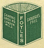This may contain: a green and white book with the words foyles on it