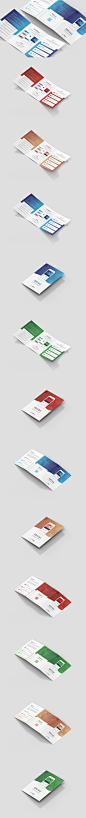 宣传册 - 移动应用程序APP UI Tri-Fold A5三折页设计模板
