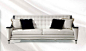 BLACK LACQUER SOFA ART D521 - Large image of sofa black lacquer sofa art D521. Couture sofa.