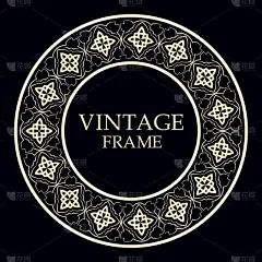 洋葱花,圆形,边框,华丽的,卷着的,模板,摩洛哥,装饰物,品牌名称,花