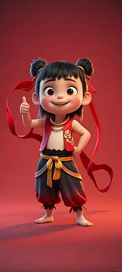 可爱的魔童，哪吒壁纸，国漫壁纸，手机壁纸_2_༺ཌༀཉི笙歌君独幽༃ༀད༻_来自小红书网页版