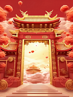 啾啾阮糖采集到3D海报背景