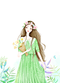 穿女裙子的小仙女_培培猫__插画师作品_涂鸦王国gracg.com