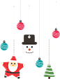 圣诞雪人与圣诞灯装饰礼物